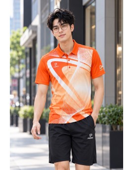 Áo thể thao nam MC-9172-20-01 Cam phối trắng