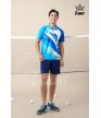Áo thể thao Nam MC-9123 Xanh cô ban phối xanh bích