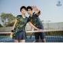 Áo Pickleball Nữ AC-3842 Navy phối vàng