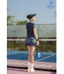 Áo Pickleball Nữ AC-3842 Navy phối vàng