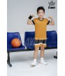 Bộ thể thao trẻ em TCB-1021 Vàng đậm phối đen