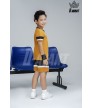 Bộ thể thao trẻ em TCB-1021 Vàng đậm phối đen