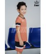 Bộ thể thao trẻ em TCB-1021 Ca cao phối đen