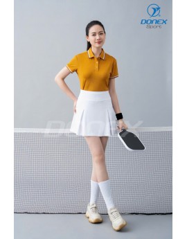 Áo thể thao nữ AC-3852 vàng phối trắng