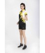 Áo thể thao nữ AC-3626 đen phối vàng