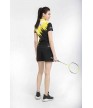 Áo thể thao nữ AC-3626 đen phối vàng
