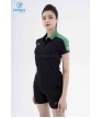 Áo thể thao nữ AC-3684 Đen phối xanh lá