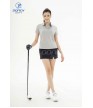 Áo thể thao nữ AC-3698 Ghi phối đen
