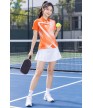 Áo thể thao nữ AC-3872-20-01 Cam phối trắng