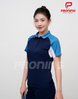 Áo thể thao nữ AC-3825 navy phối xanh copan