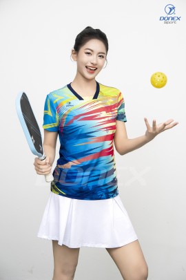 Áo thể thao nữ AC-3840 Xanh copan phối Navy