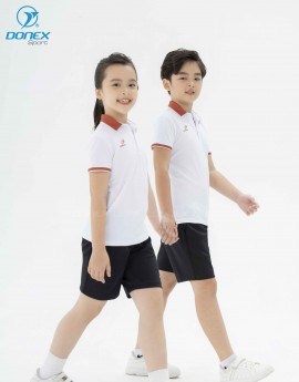 Áo Thể Thao Trẻ Em TC-1094 Trắng Phối Café