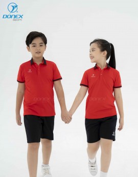 Áo Thể Thao Trẻ Em TC-1094 Đỏ Phối Đen