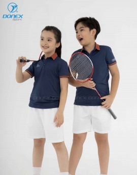 Áo Thể Thao Trẻ Em TC-1094 Navy Phối Café