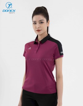 Áo thể thao nữ AC-3684 Đỏ đô phối đen