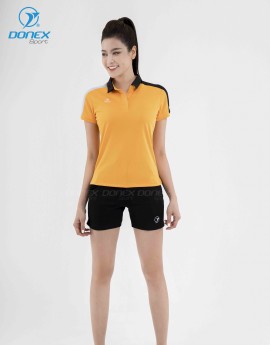 Áo thể thao nữ AC-3684 Cam phối đen