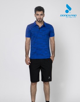 Áo thể thao tennis nam MC-8986 - xanh bích phối đen