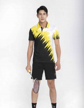 Áo thể thao nam MC-9026 đen phối vàng