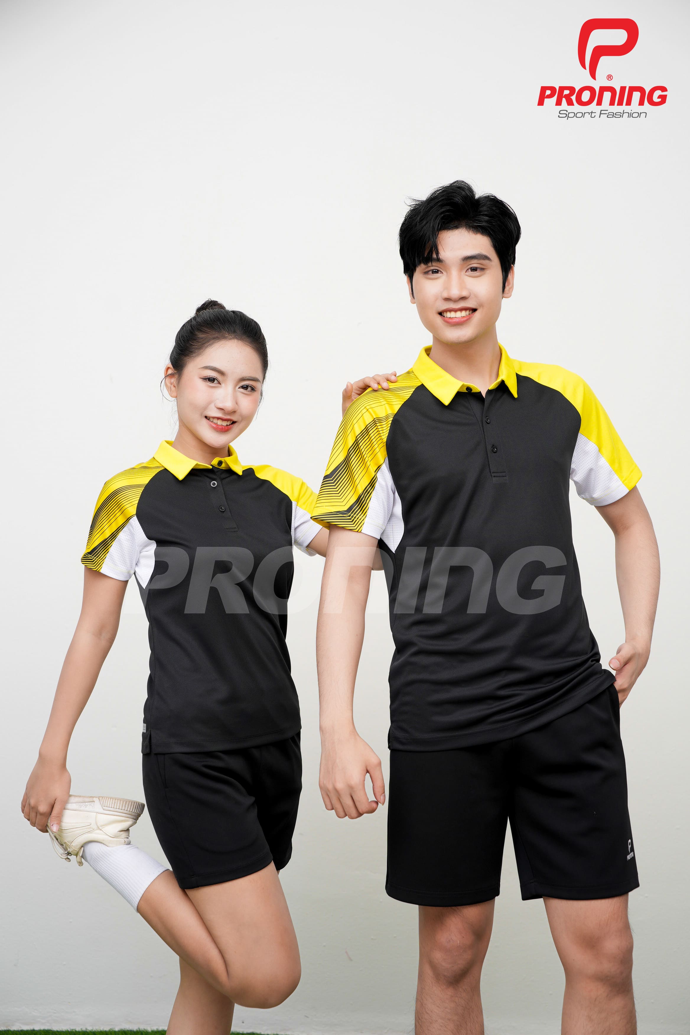 Áo thể thao Nam MC-9125 đen phối vàng