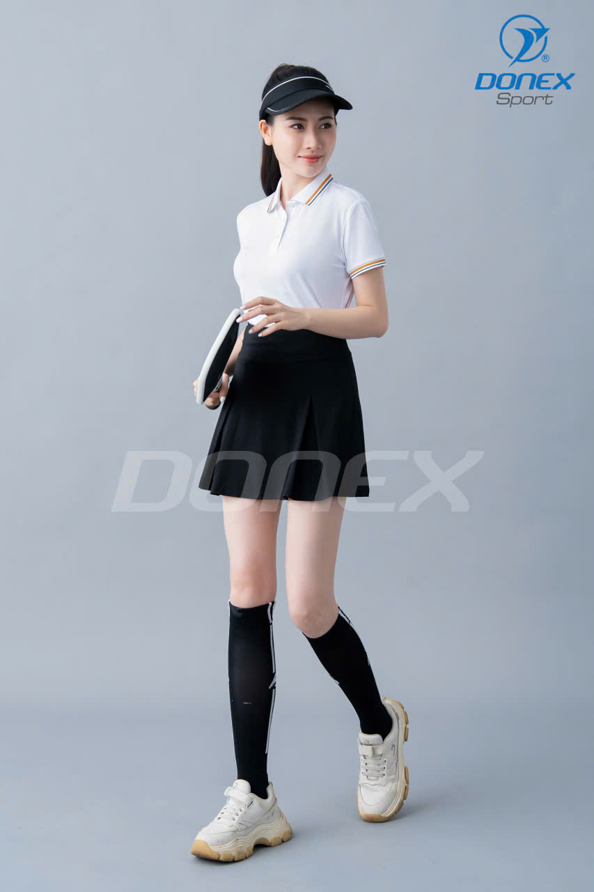 Áo thể thao nữ AC-3852 trắng phối xanh rêu