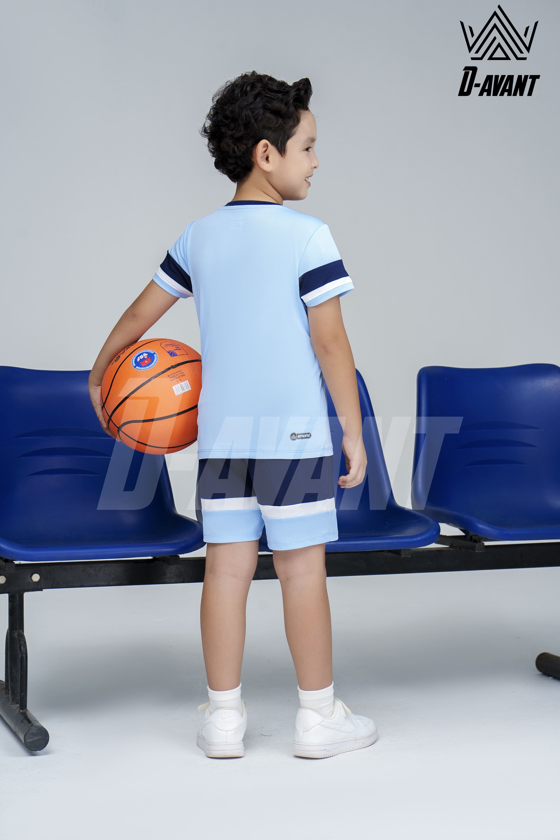 Bộ thể thao trẻ em TCB-1021 Xanh hoà bình phối navy