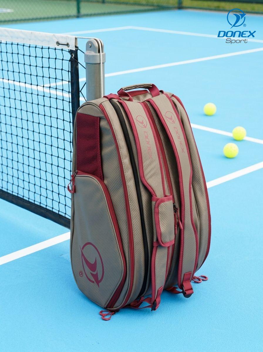 Balo thể thao Donex Gear BB-1606 xám phối đỏ đô