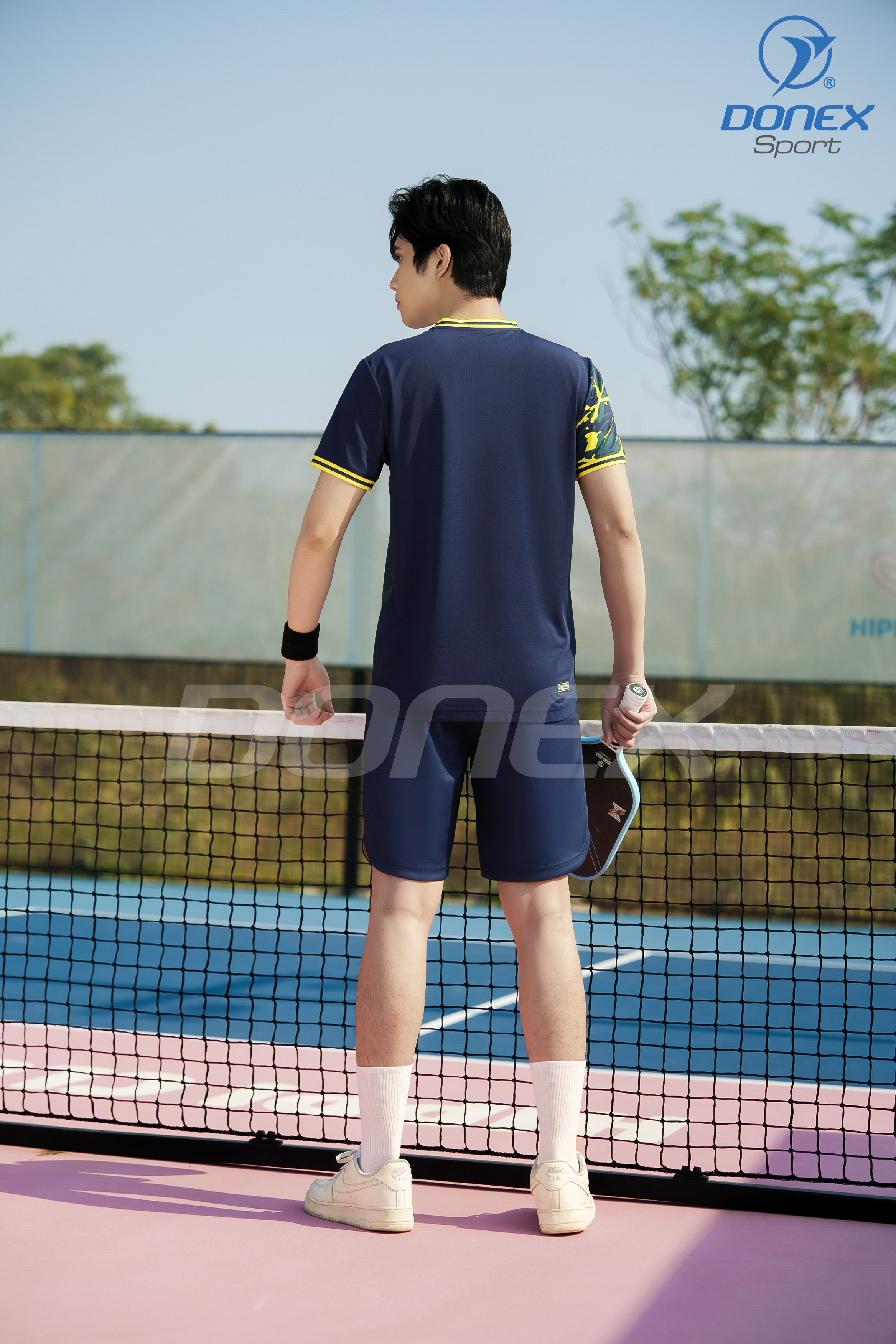 Set Pickleball Nam MCB-6142 Navy phối vàng