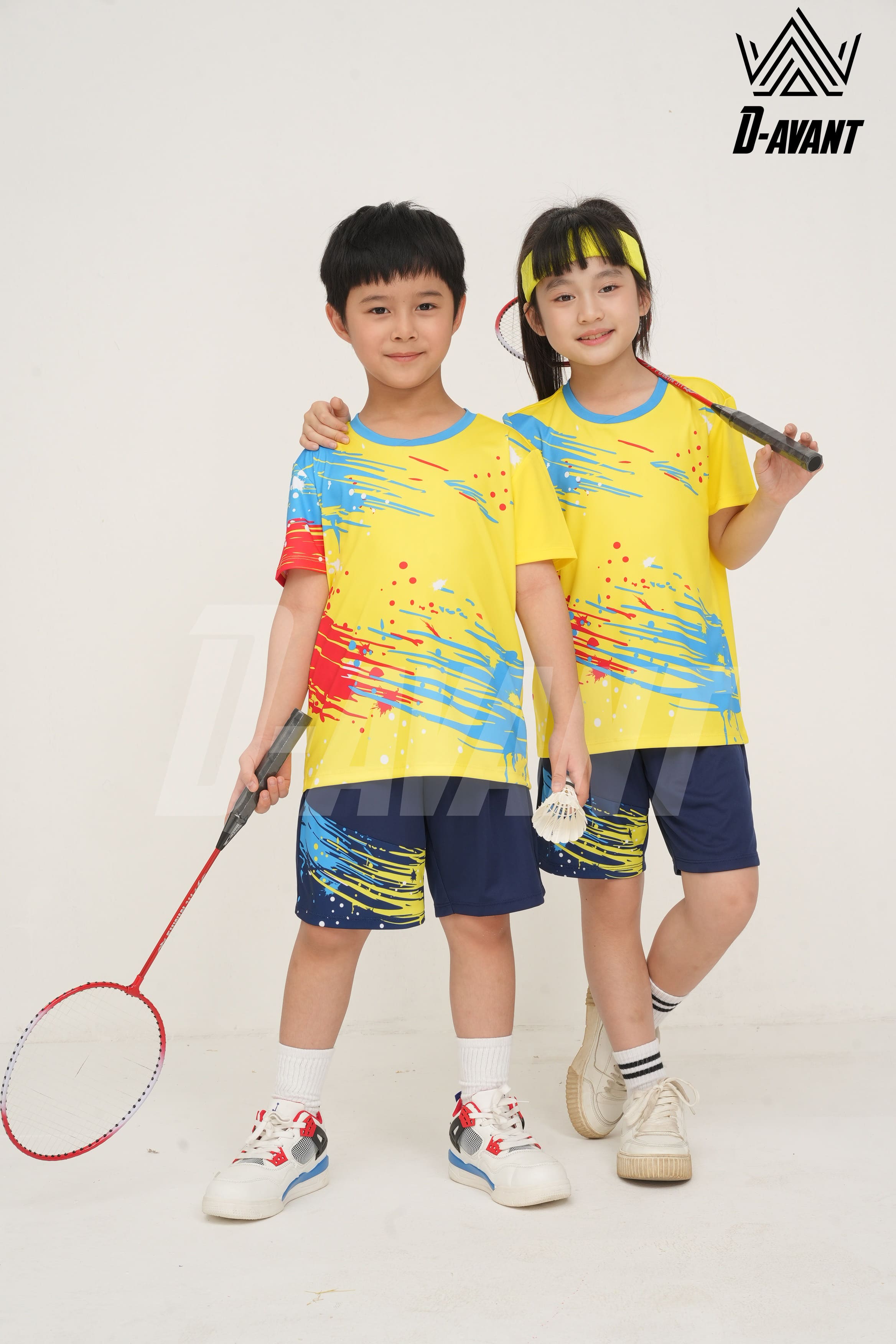 Bộ thể thao trẻ em TCB-1013 Vàng phối xanh copan