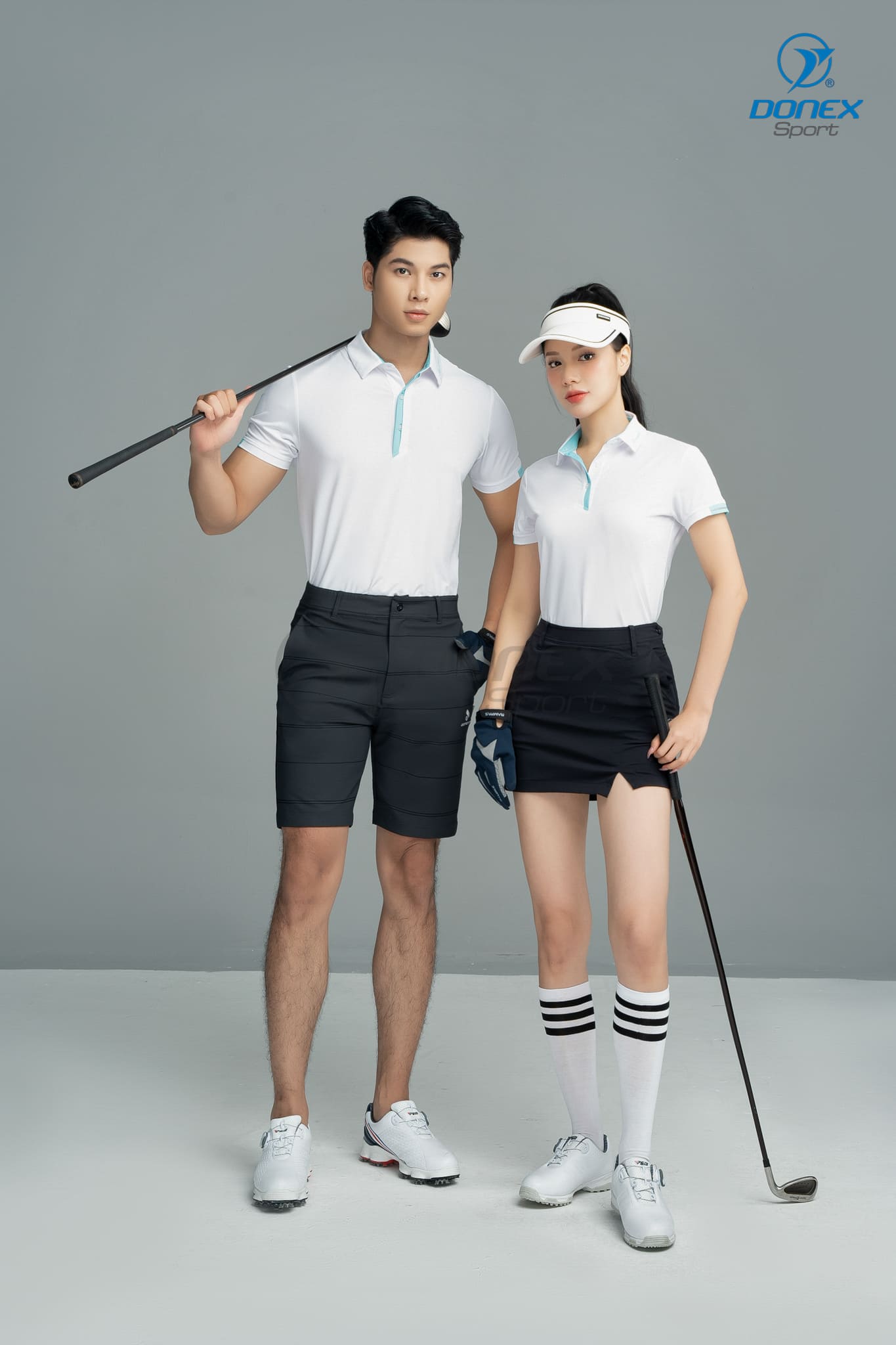 Áo thể thao nam MC-9120 Trắng phối xanh ngọc