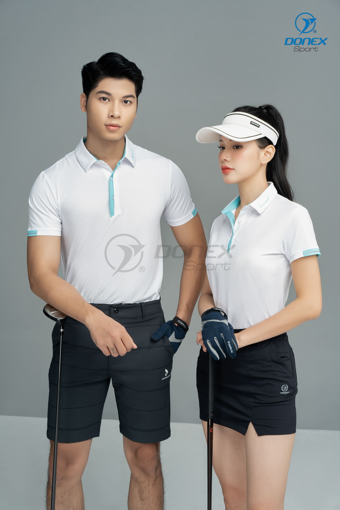 Áo thể thao nam MC-9120 Trắng phối xanh ngọc