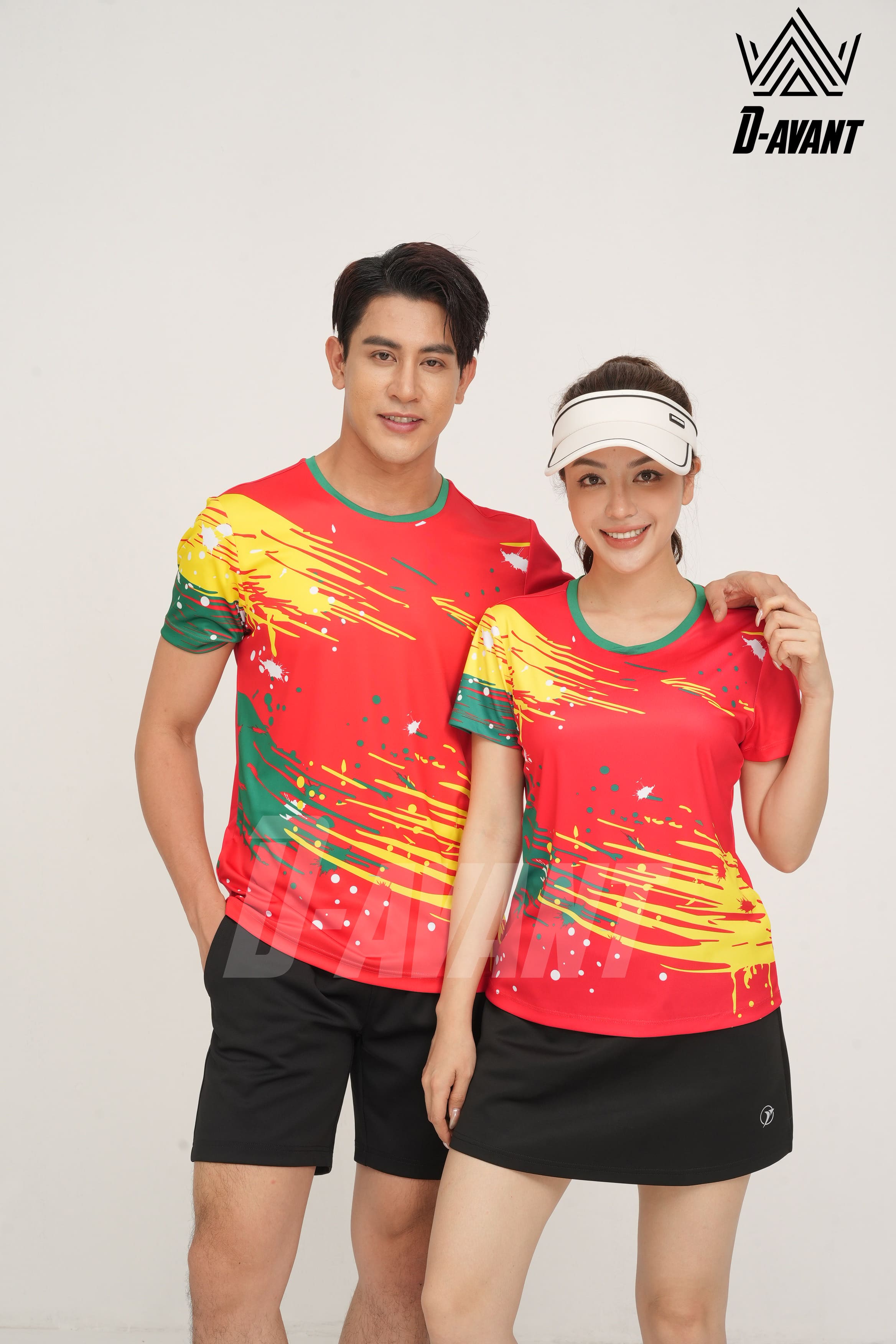 Áo thể thao nam MC-9113 Đỏ phối xanh lá
