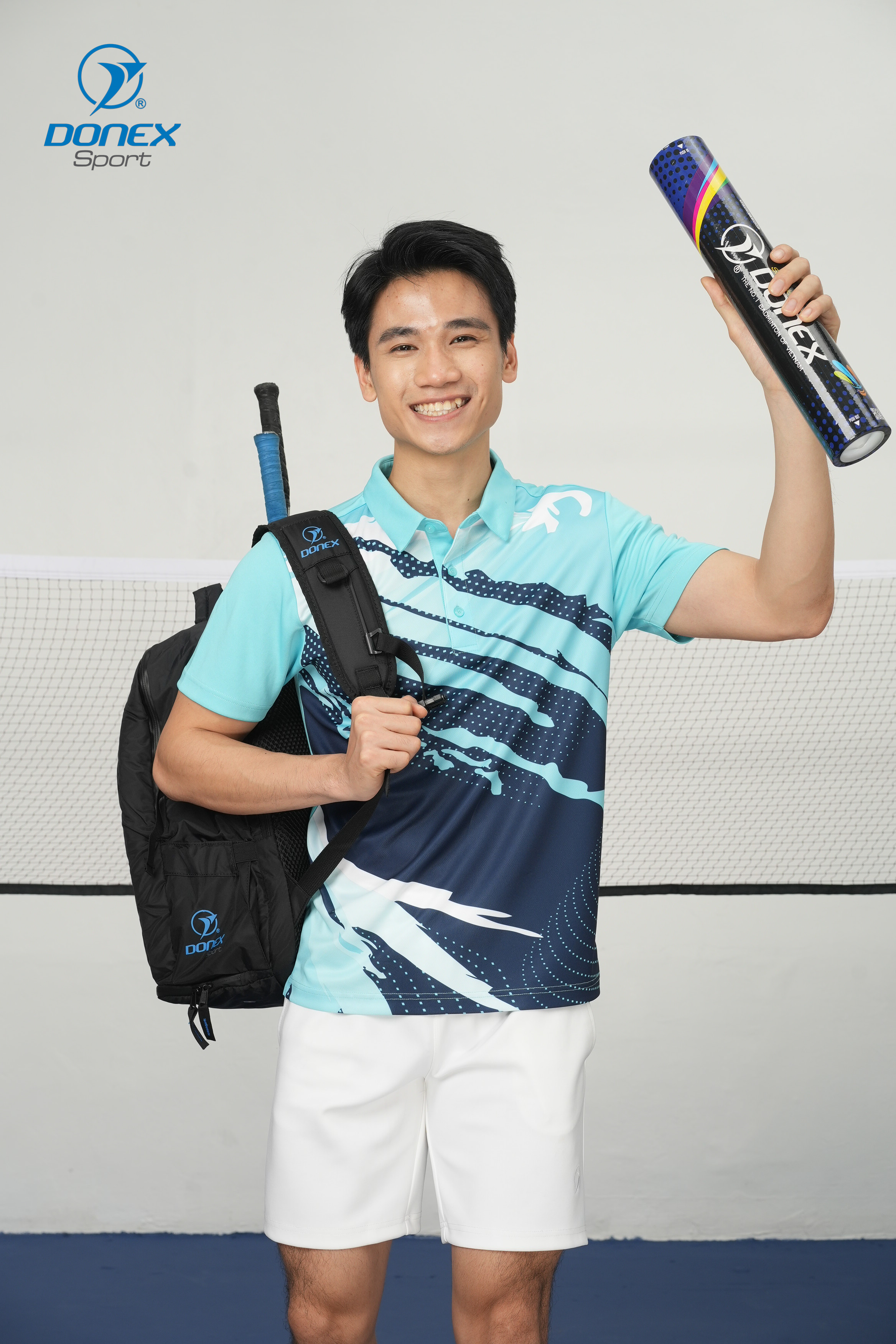 Áo thể thao MC-9132 Xanh ngọc phối navy