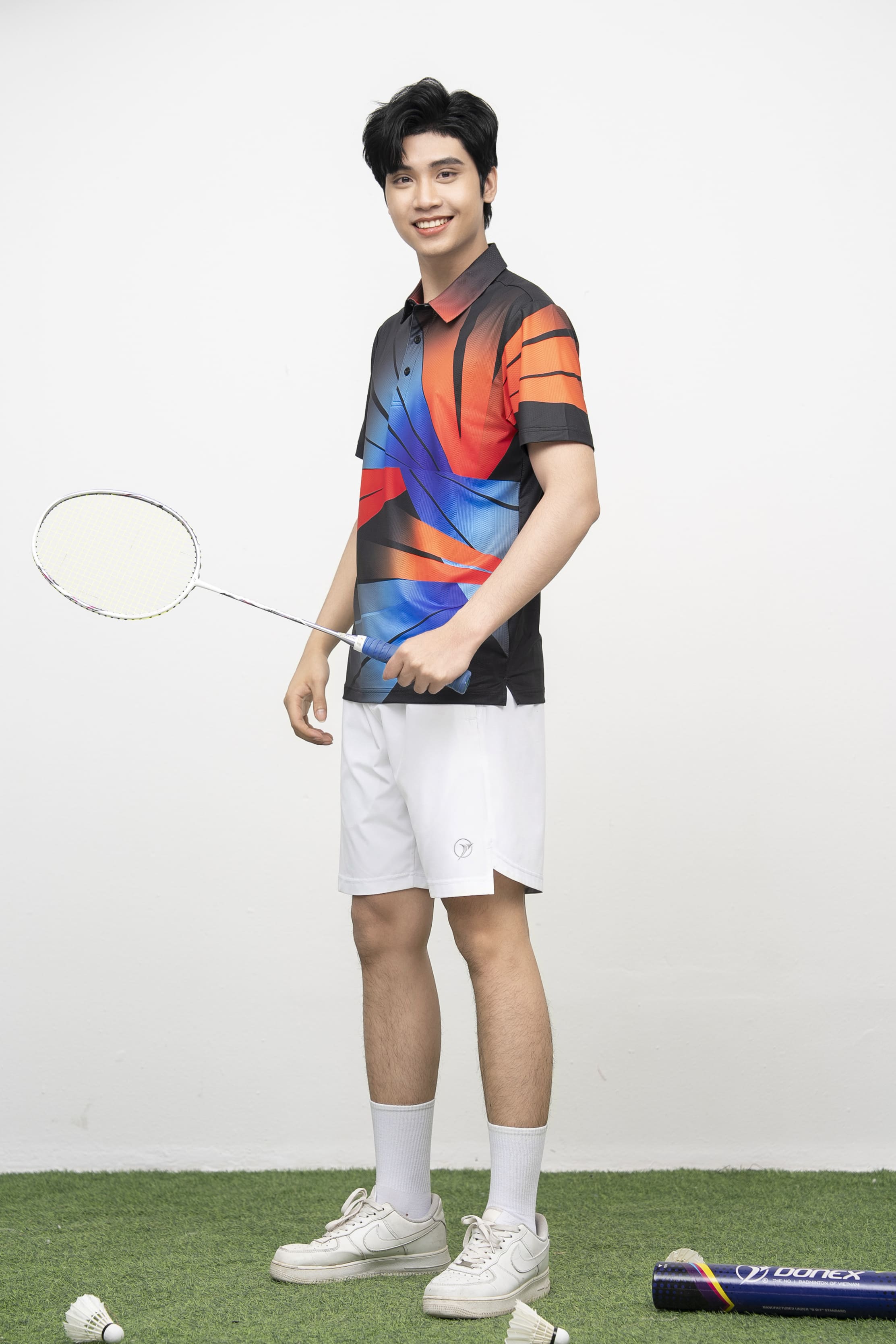 Áo thể thao Nam MC-9150 Đen phối cam