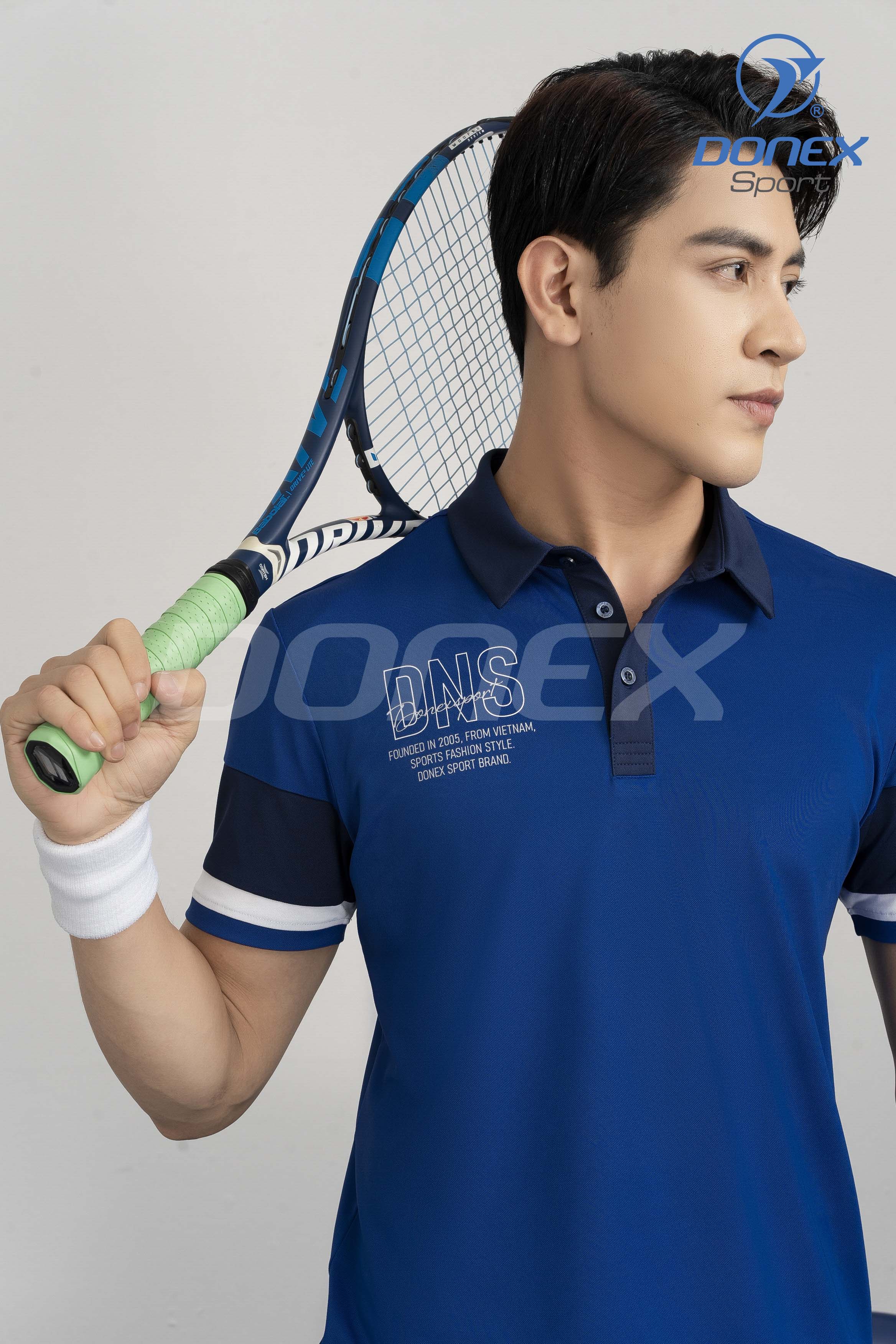Bộ thể thao nam MCB-6158 Xanh bích phối navy