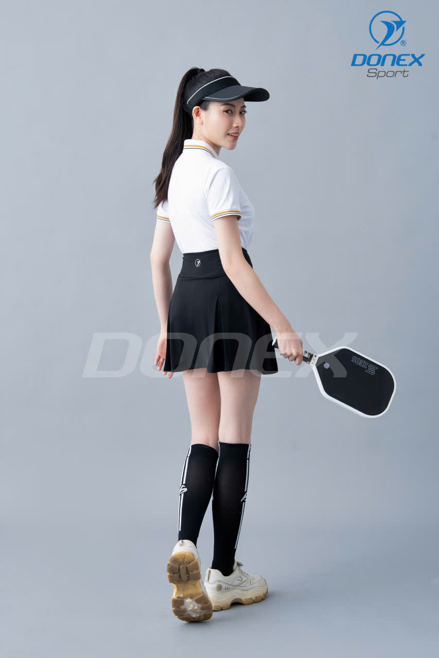 Áo thể thao nữ AC-3852 trắng phối xanh rêu