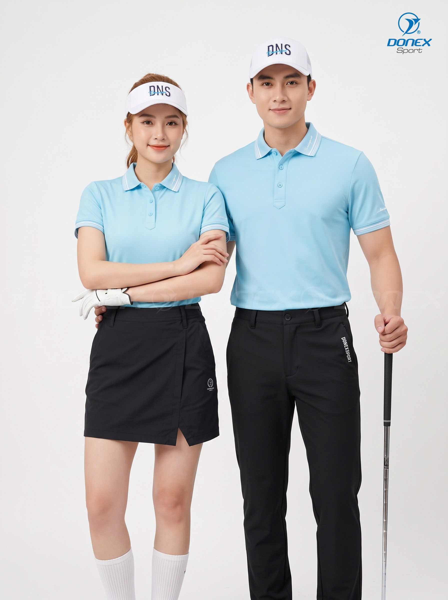 Áo thể thao nam MC-9156 Xanh ngọc phối trắng