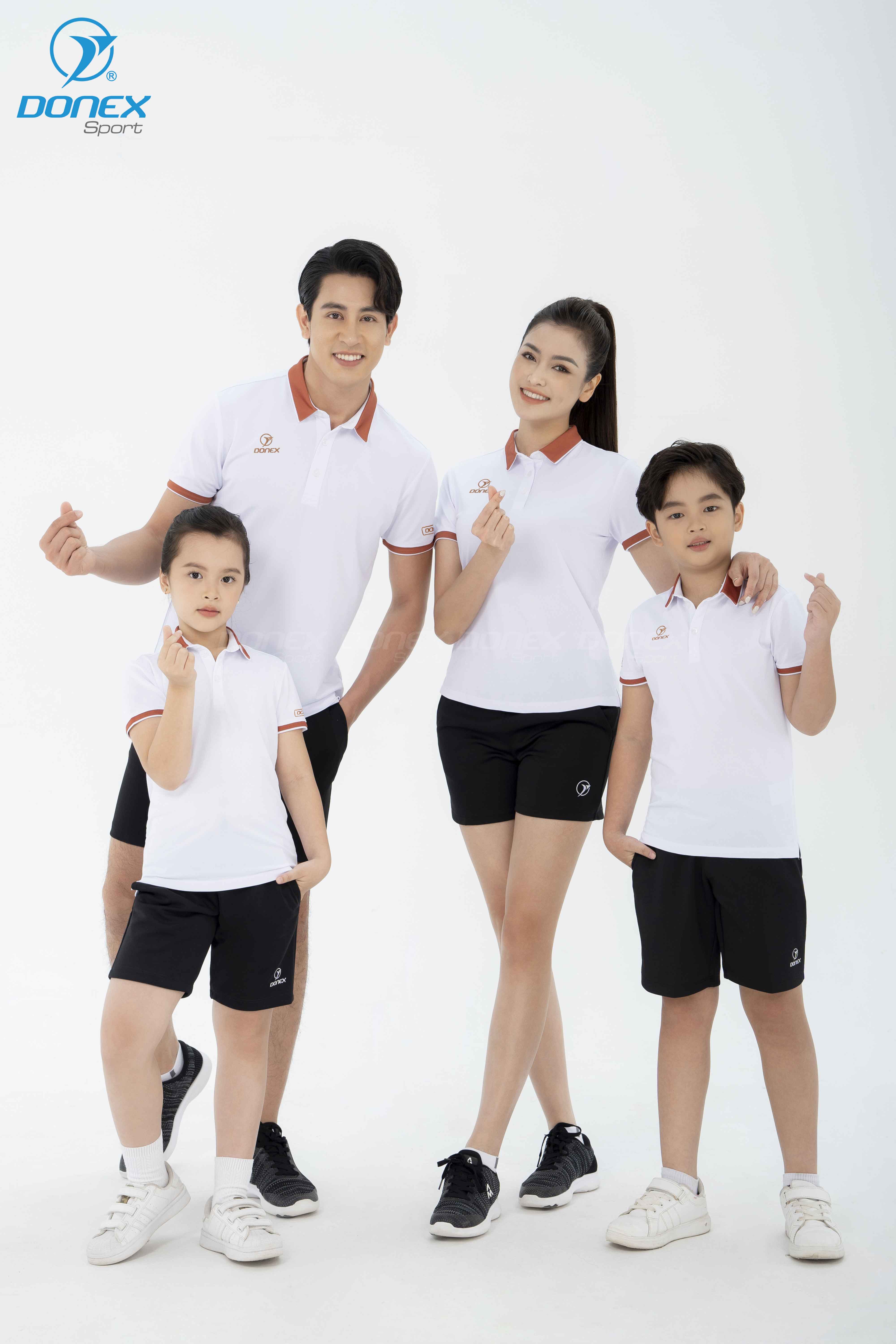 Áo Thể Thao Trẻ Em TC-1094 Trắng Phối Café