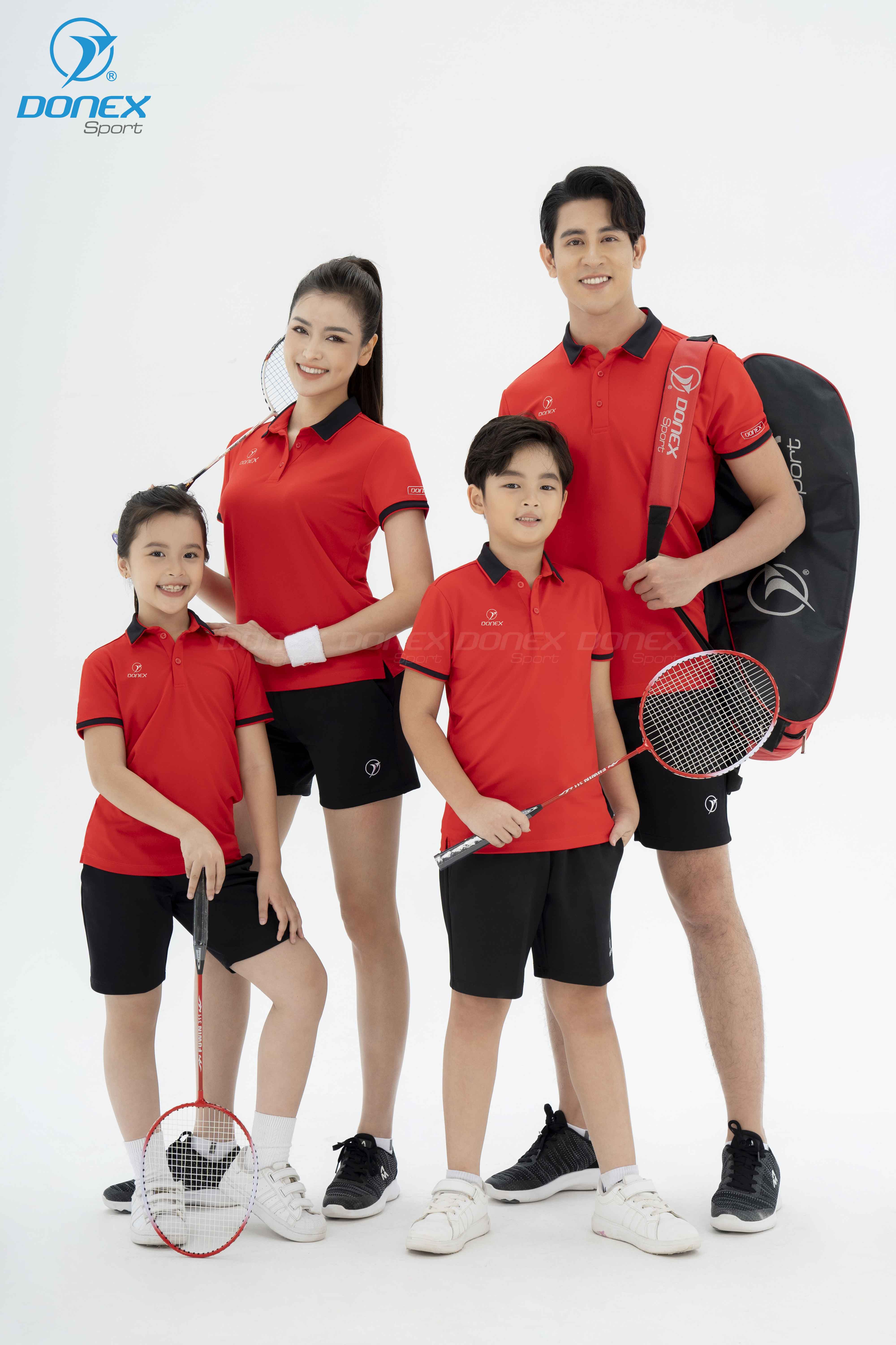 Áo Thể Thao Trẻ Em TC-1094 Đỏ Phối Đen