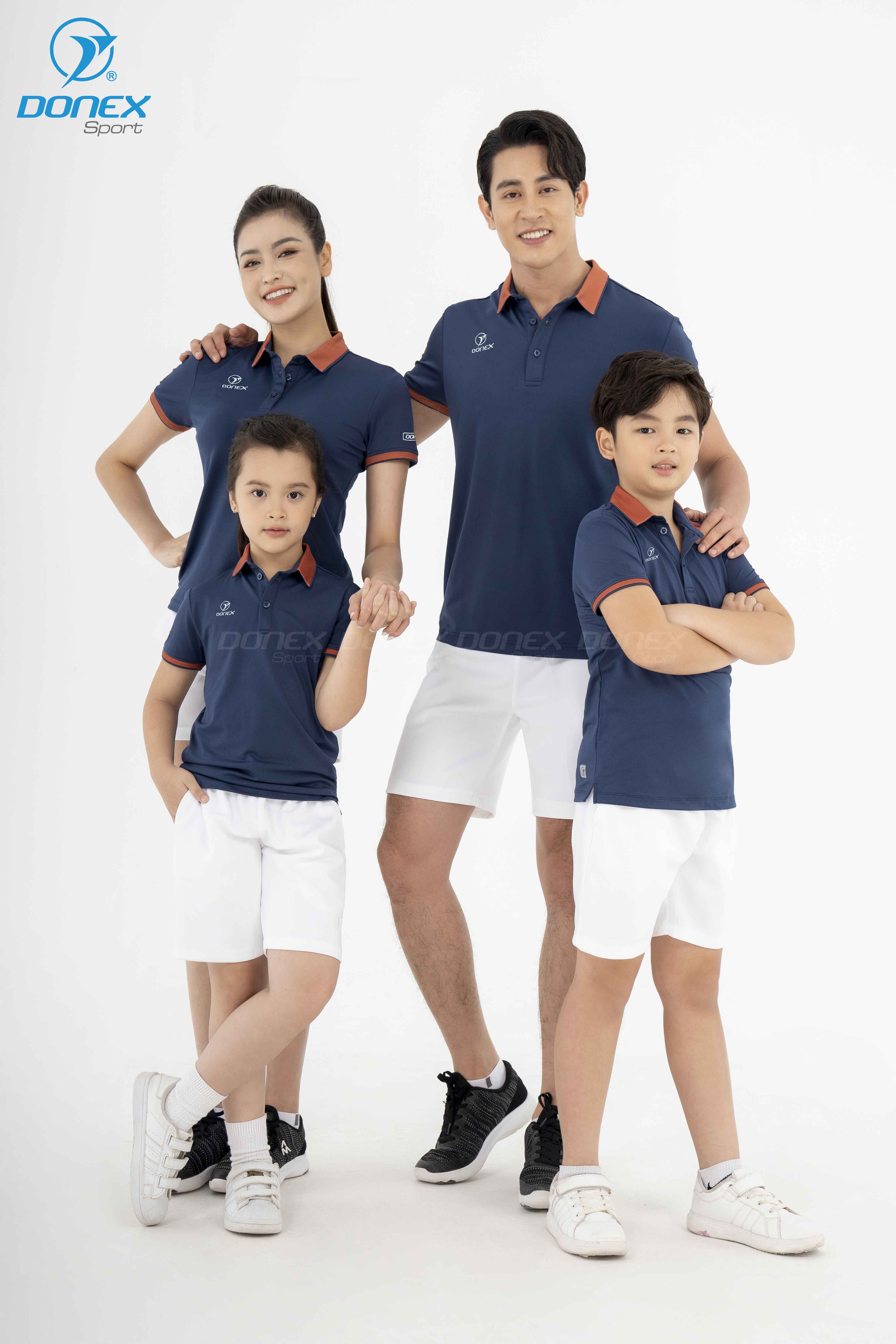 Áo Thể Thao Trẻ Em TC-1094 Navy Phối Café