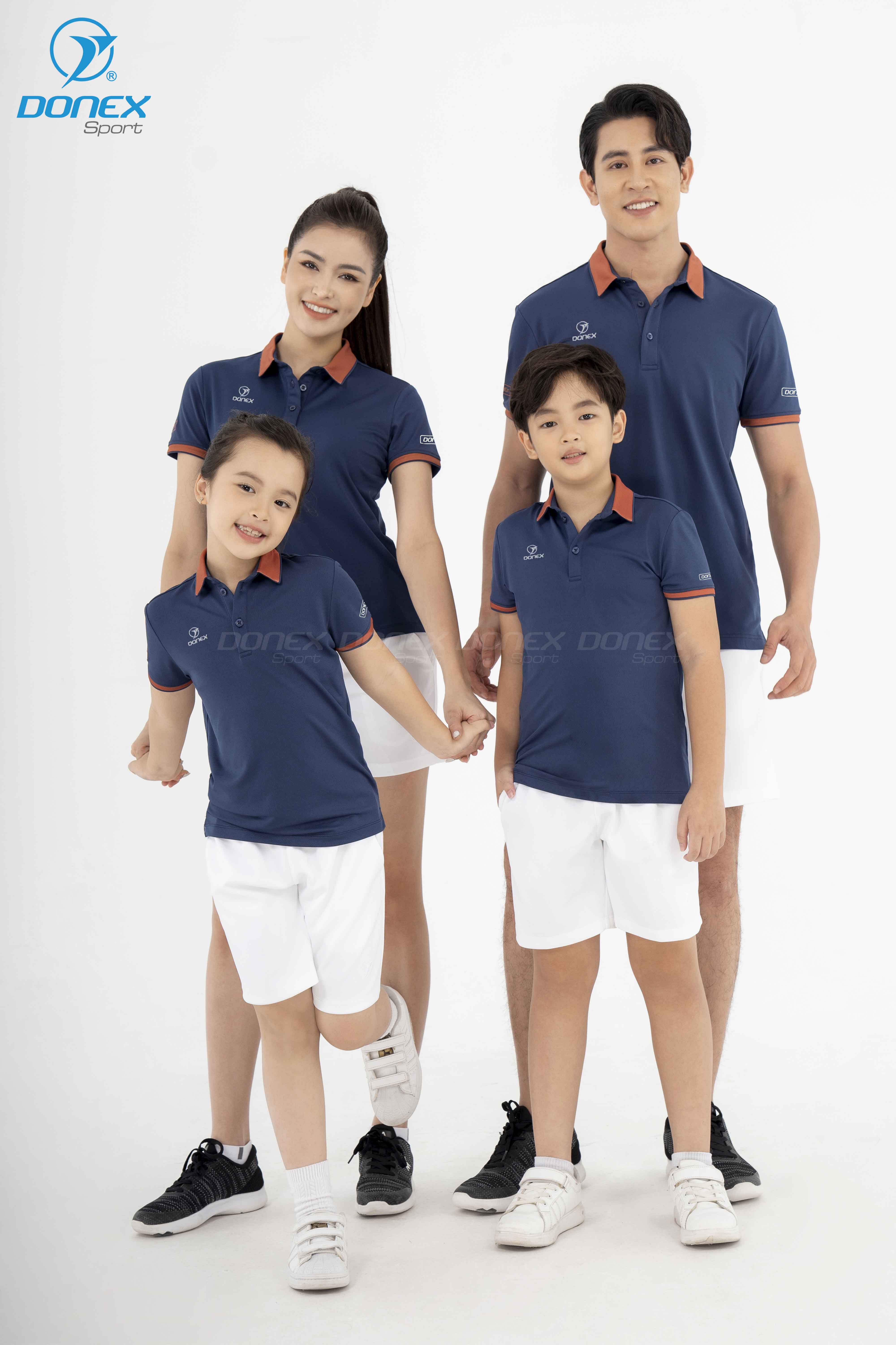 Áo Thể Thao Trẻ Em TC-1094 Navy Phối Café