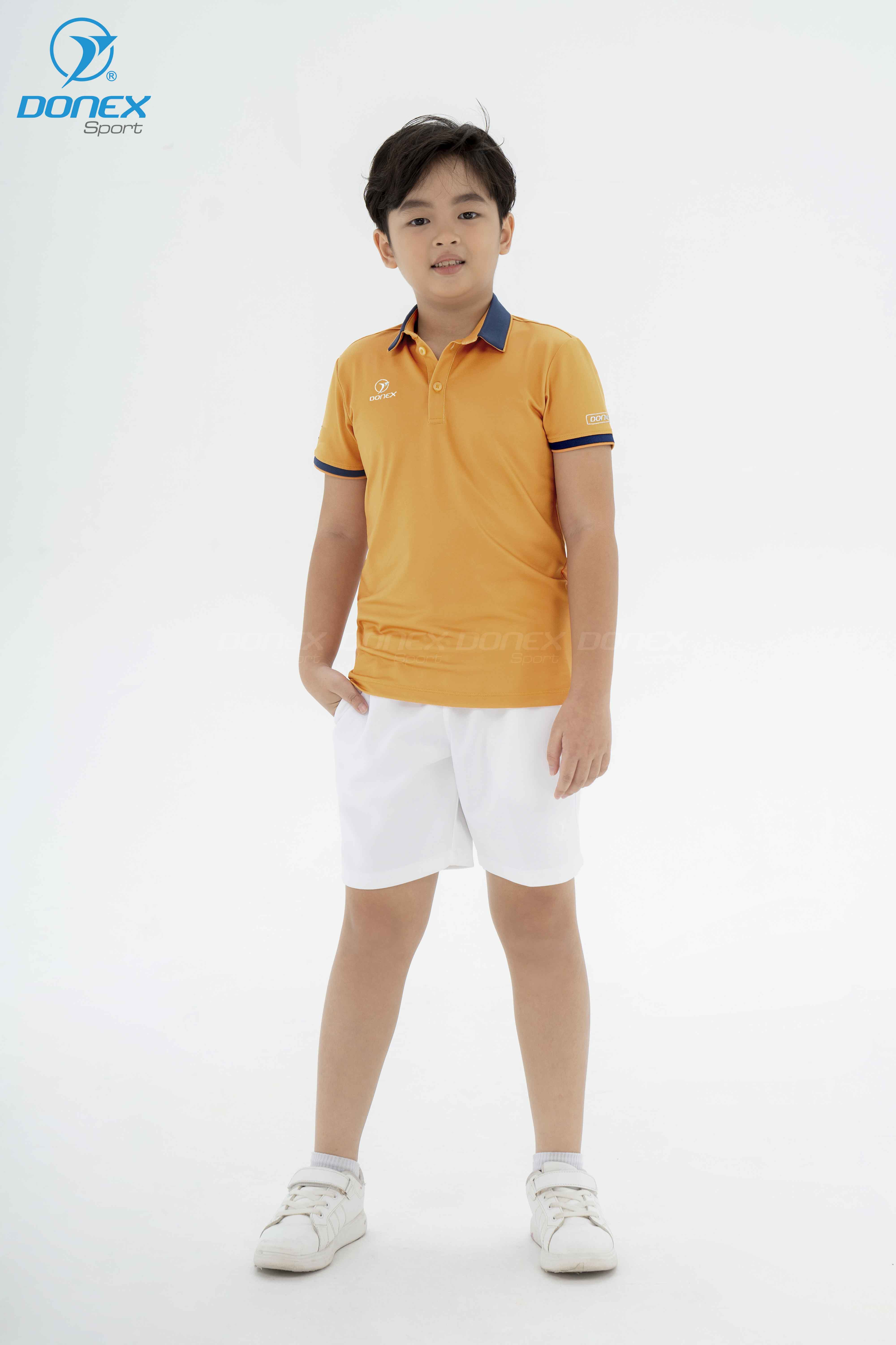 Áo Thể Thao Trẻ Em TC-1094 Cam Phối Navy