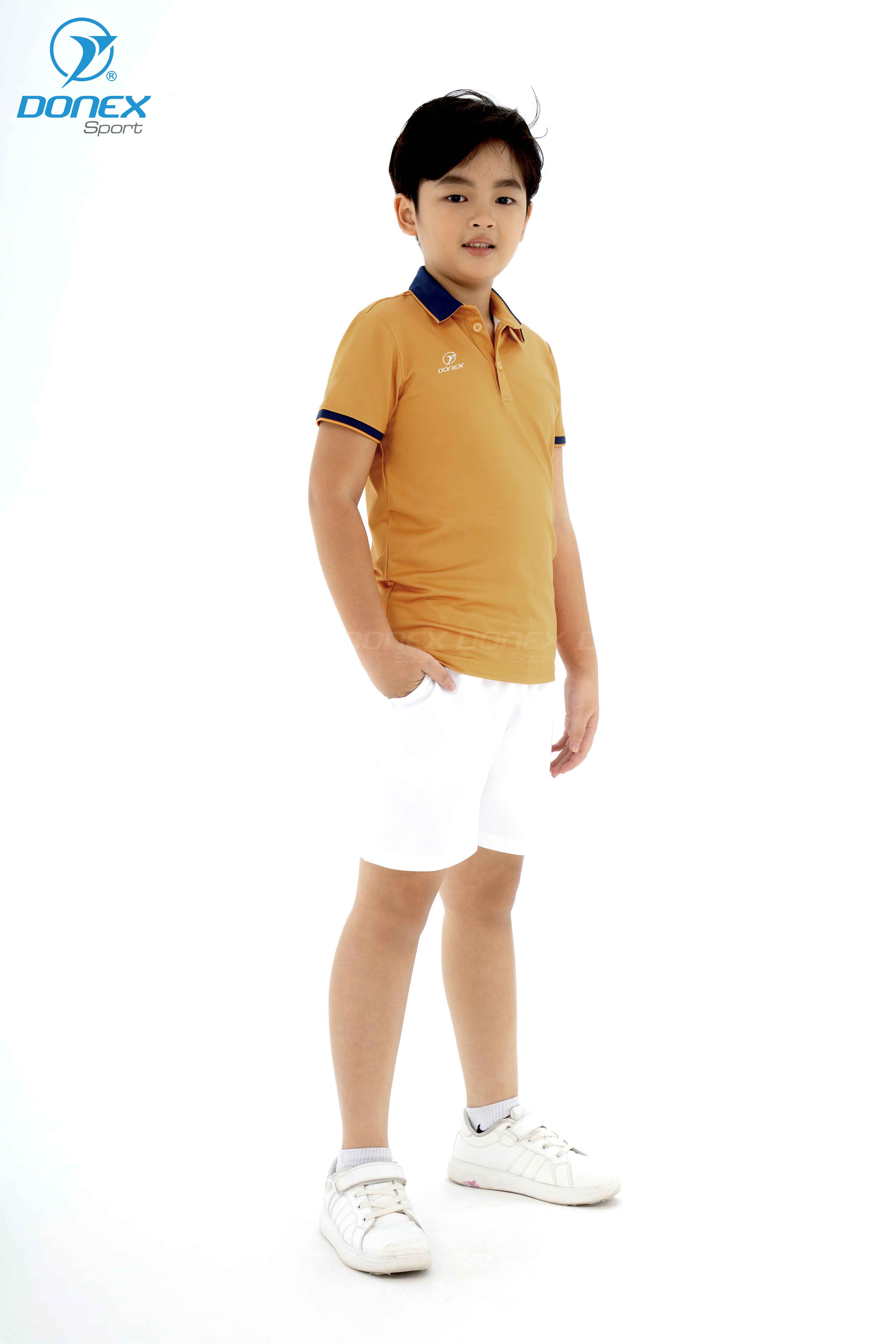 Áo Thể Thao Trẻ Em TC-1094 Cam Phối Navy