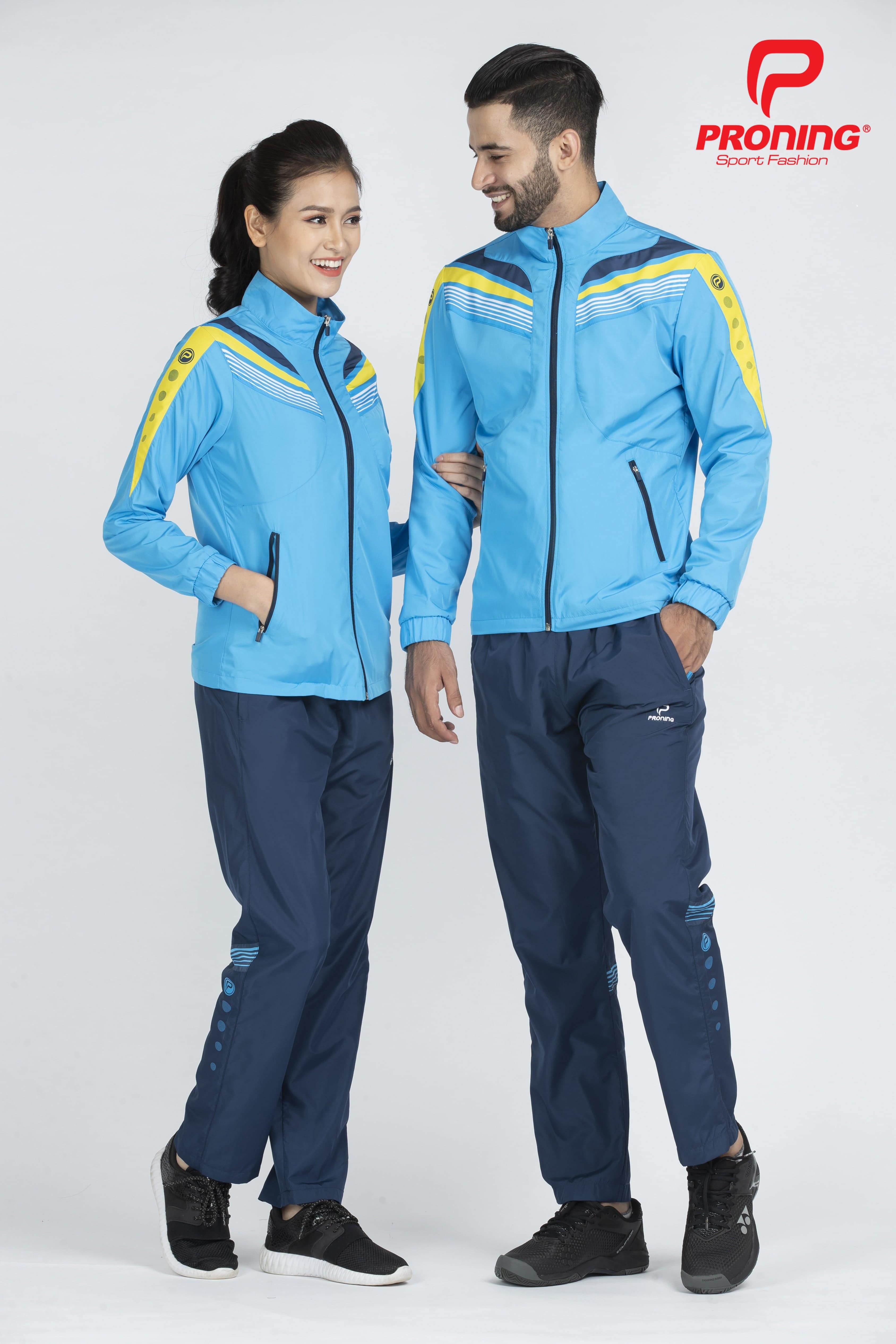 Quần gió nữ AD-543 - Navy phối xanh copan