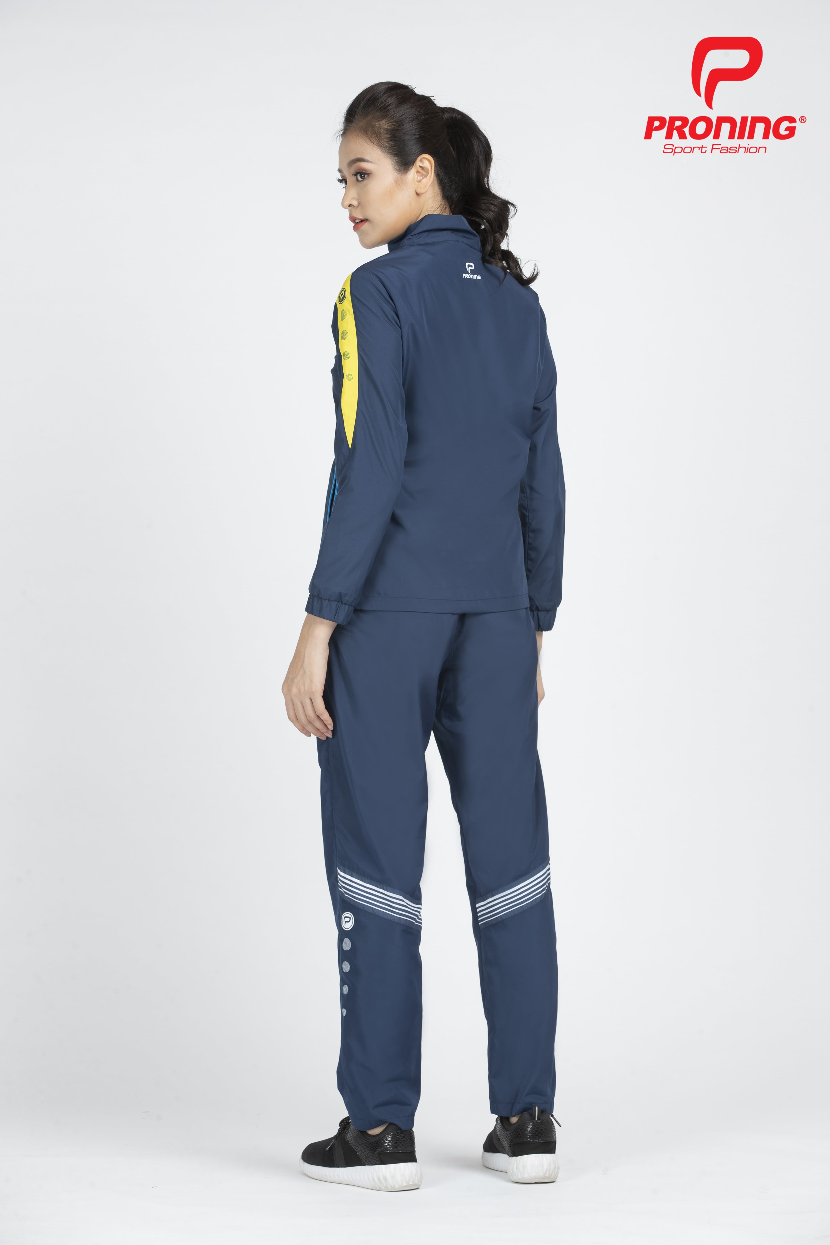 Quần gió nữ AD-543 - Navy phối trắng