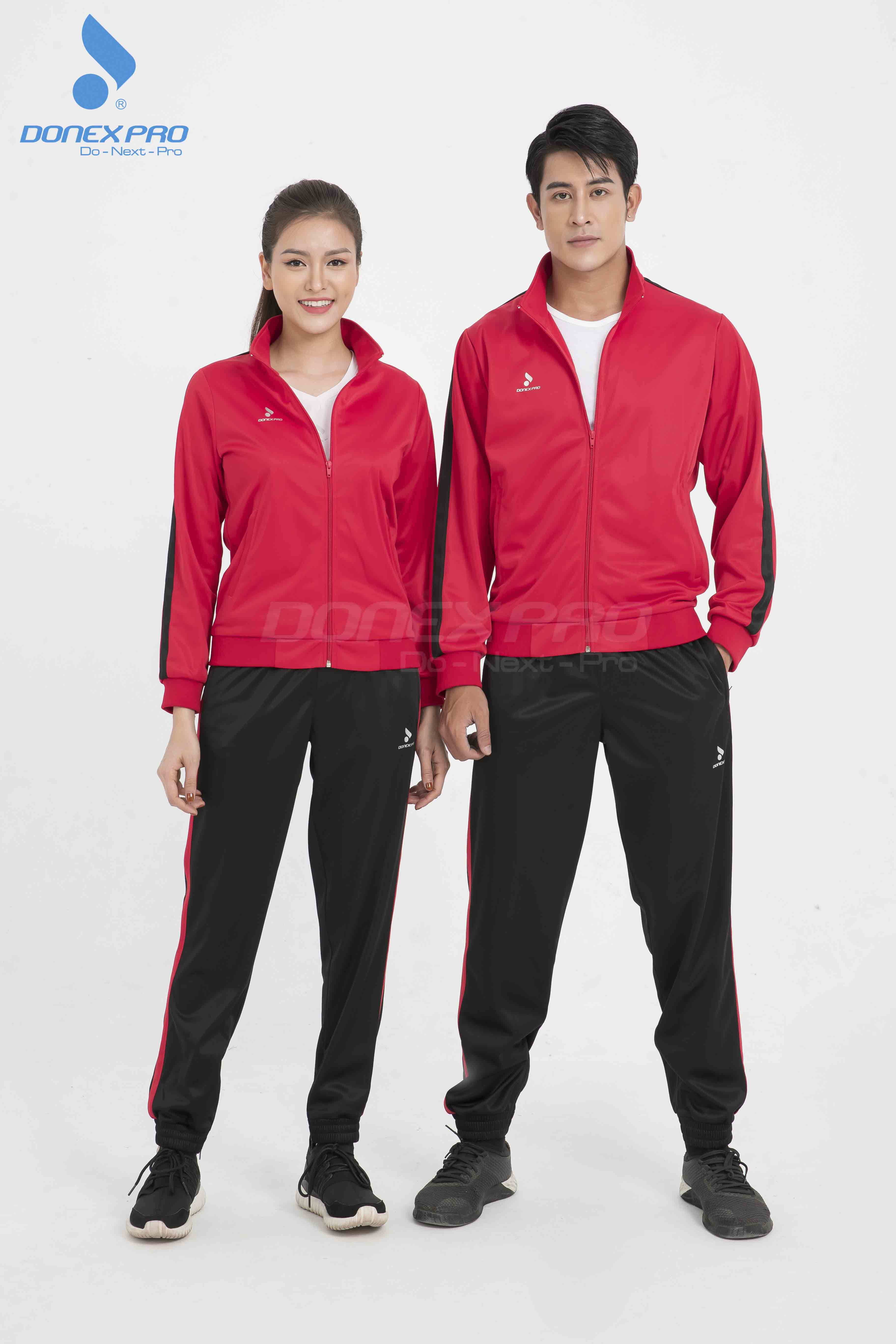 Bộ thể thao nữ ADB-146-07-08 Đỏ phối đen