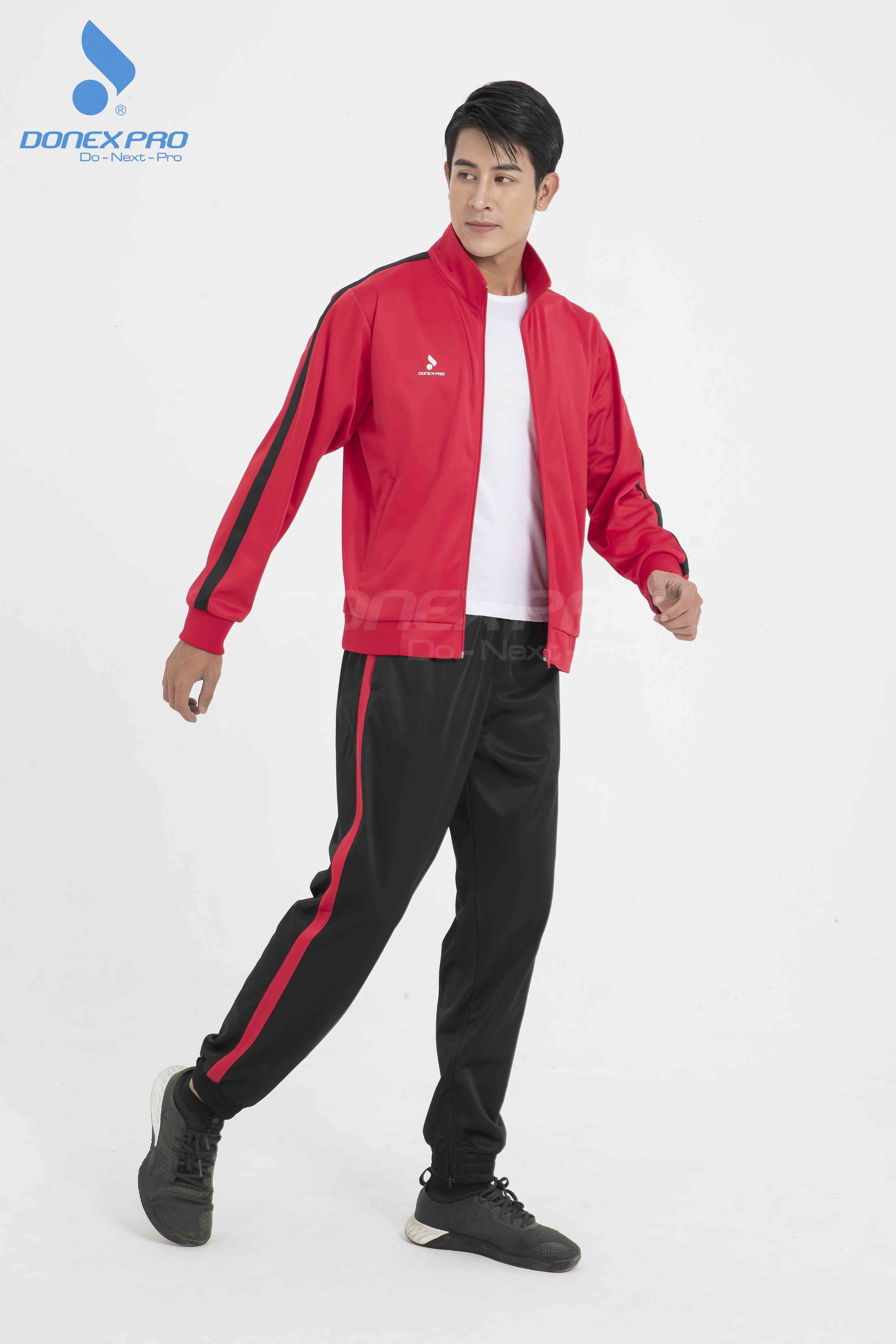 Bộ thể thao nam MDB-246-07-08 Đỏ phối đen