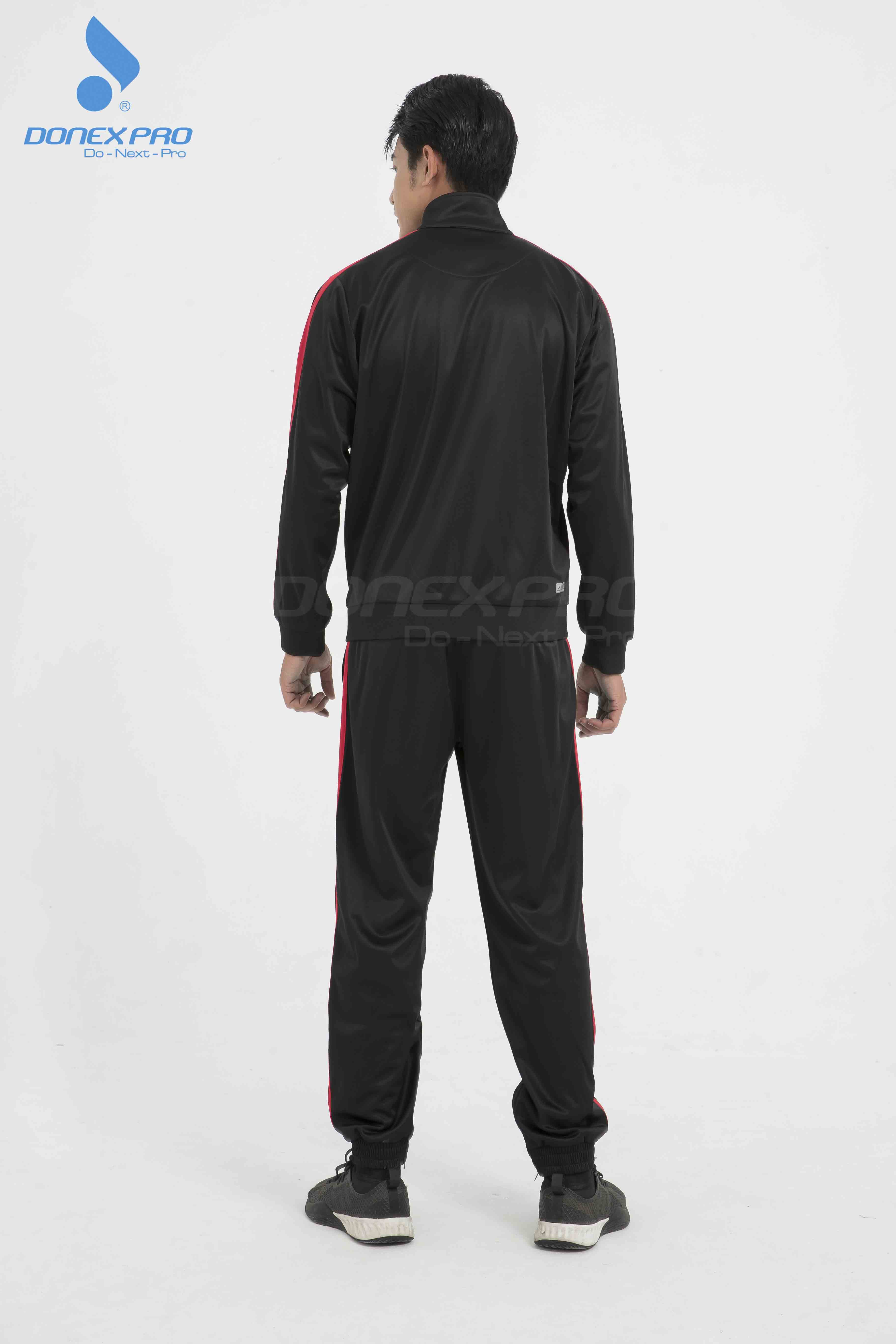 Bộ thể thao nam MDB-246-08-07 Đen phối đỏ