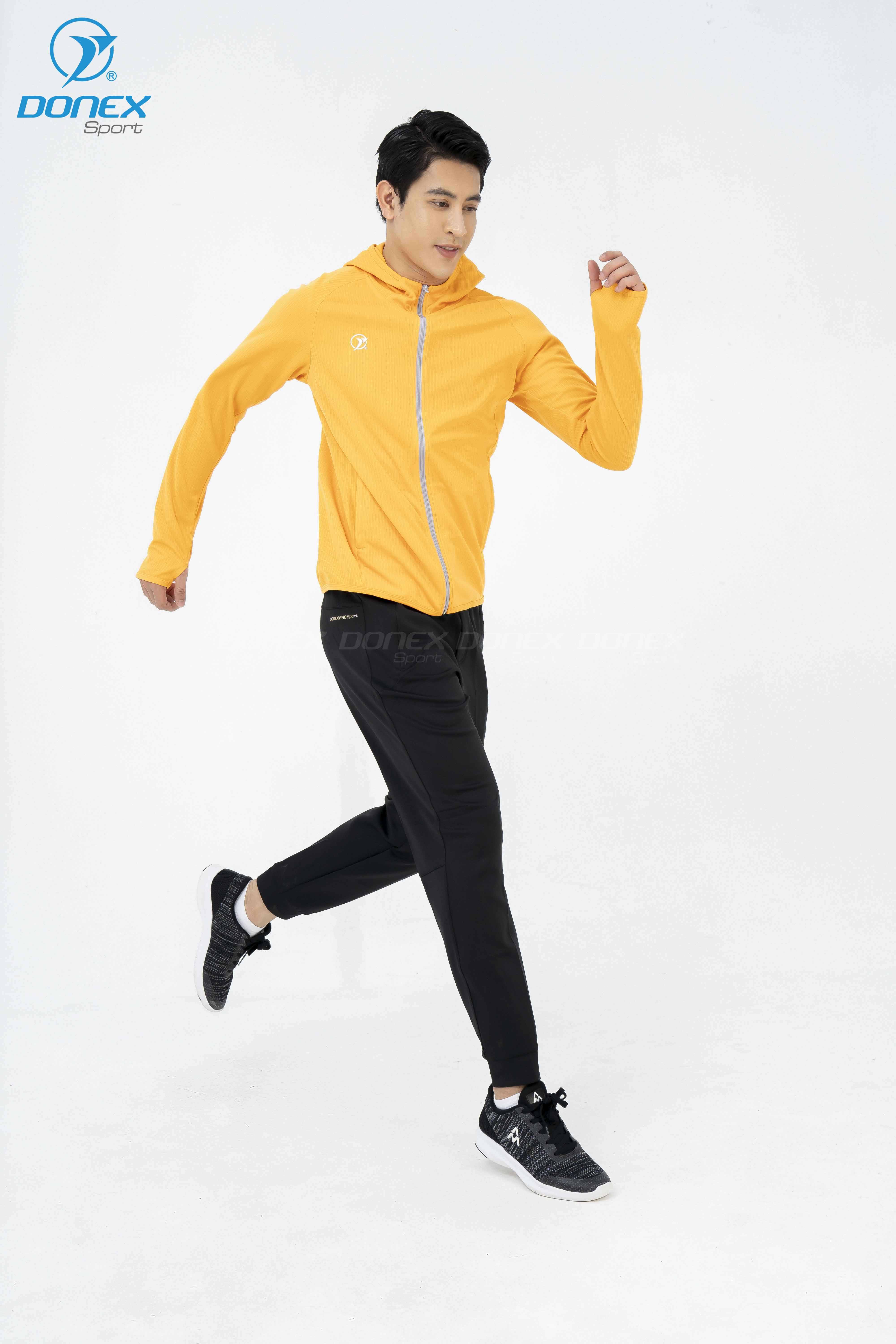 Áo khoác chống nắng nam MDE-252 cam phối ghi