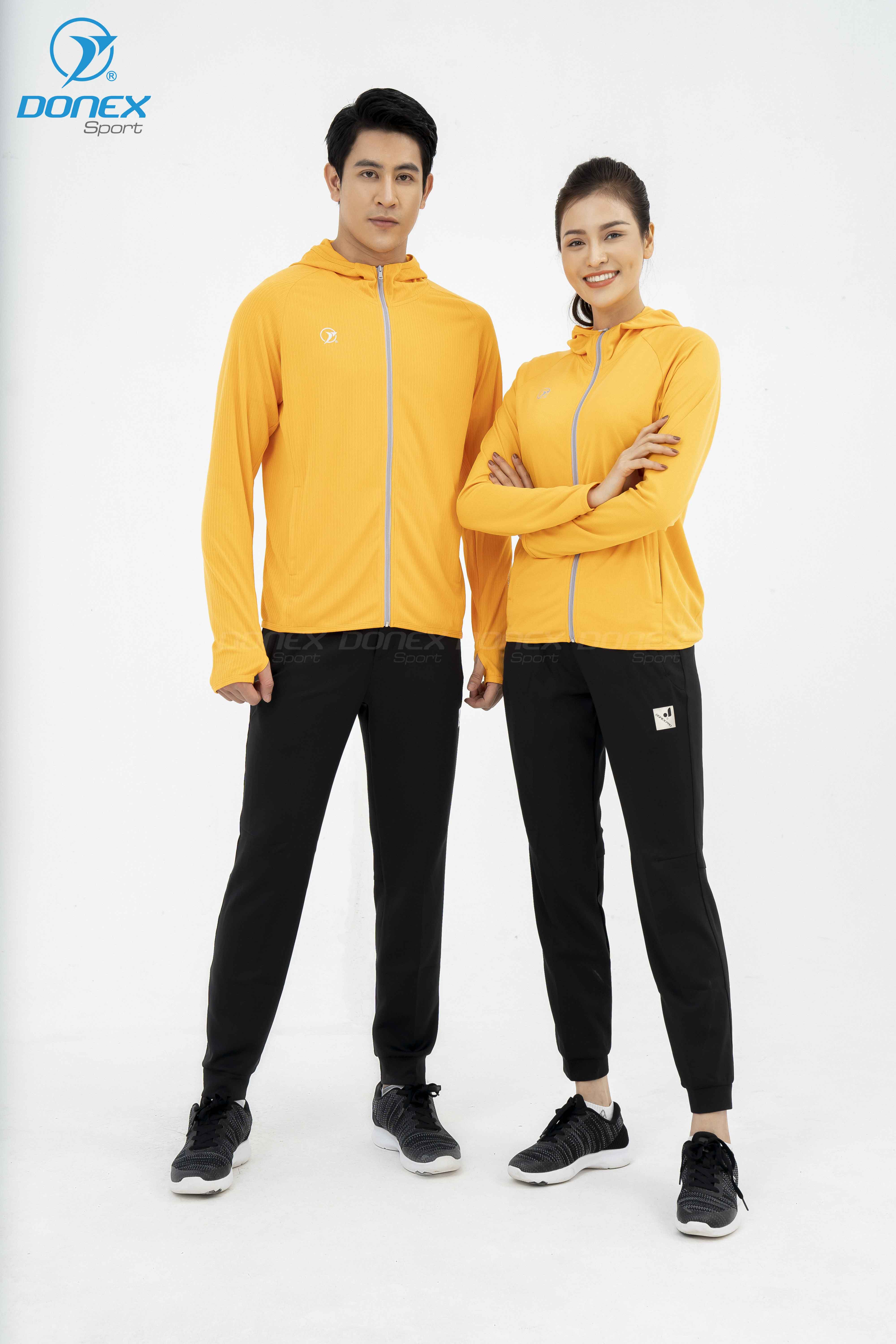 Áo khoác chống nắng nam MDE-252 cam phối ghi