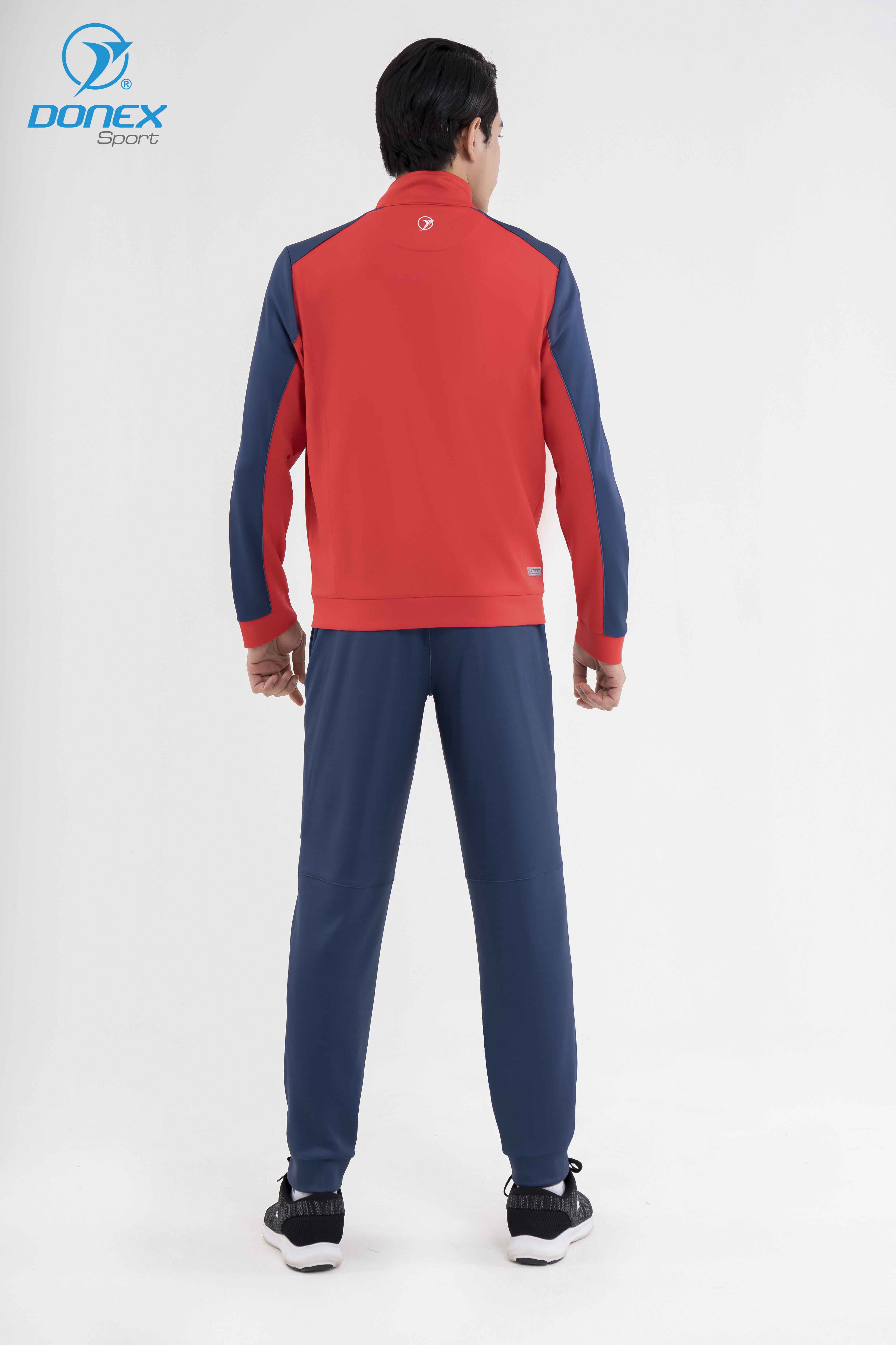 Quần Nỉ Thun Nam DONEX Sano MD-654 Navy phối Trắng